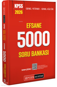 Pegem Akademi 2026 KPSS Genel Yetenek Genel Kültür Efsane 5000 Tamamı Çözümlü Soru Bankası