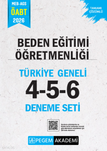 Pegem Akademi 2026 MEB AGS ÖABT Beden Eğitimi Öğretmenliği Tamamı Çözümlü Türkiye Geneli 4-5-6 (3'lü Deneme Seti)