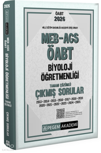 Pegem Akademi 2026 MEB AGS ÖABT Biyoloji Öğretmenliği Tamamı Çözümlü Çıkmış Sorular