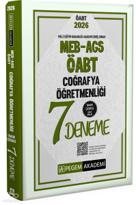 Pegem Akademi 2026 MEB AGS ÖABT Coğrafya Öğretmenliği Tamamı Çözümlü 7 Deneme