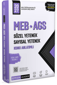Pegem Akademi 2027 MEB AGS Konu Anlatımlı Sözel Yetenek Sayısal Yetenek