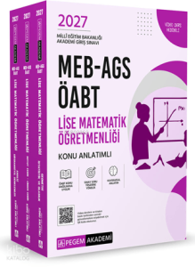 Pegem Akademi 2027 MEB AGS ÖABT Lise Matematik Öğretmenliği Konu Anlatımlı (3 Kitap)