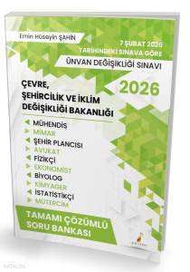 Pelikan Yayınevi 2026 Çevre Şehircilik ve İklim Değişikliği Bakanlığı Tamamı Çözümlü Soru Bankası