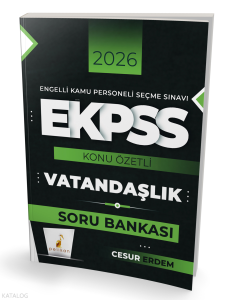 Pelikan Yayınevi 2026 E-KPSS Vatandaşlık Konu Özetli Soru Bankası