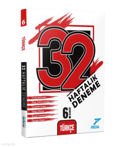 Pruva Akademi 6. Sınıf Türkçe 32 Haftalık Deneme
