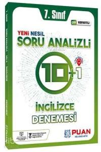 Puan Yayınları 7. Sınıf İngilizce Yeni Nesil Soru Analizli 10+1 Deneme Puan 