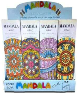 Puslu Mandala Ayraç - Yetişkin Set;Boya-Kopar-Hediye Et