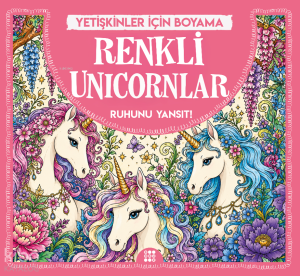 Renkli Unicornlar;Yetişkinler İçin Boyama