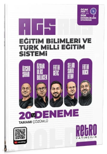 Retro Yayıncılık 2026 MEB-AGS Eğitim Bilimleri ve Türk Milli Eğitim Sistemi 20 Deneme Çözümlü