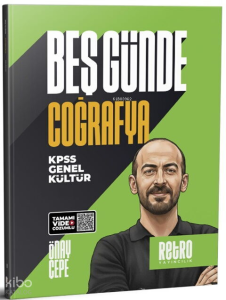 Retro Yayıncılık KPSS Genel Kültür Coğrafya Beş Günde Kamp Kitabı