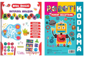 Robotik Kodlama ve Dikkat Geliştirme + Beyinsel Gelişim Aktiviteleri (2 Kitap)