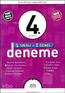 Rota Yayınları 4. Sınıf 5 Sıralı + 1 Genel Deneme Sınavı RTY Rota 