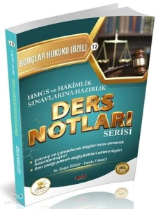Savaş 2026 HUKAL HMGS Hakimlik Borçlar Hukuku Özel Hükümler Ders Notları