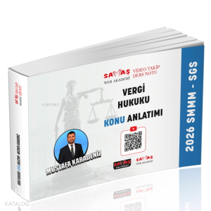 Savaş Yayınevi 2026 SMMM – SGS Vergi Hukuku Konu Anlatımı