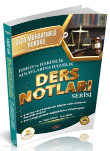 Savaş Yayınevi HUKAL HMGS - Hakimlik Ceza Muhakemesi Hukuku Ders Notları