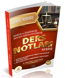 Savaş Yayınevi Hukal HMGS-Hakimlik Ticaret Hukuku Ders Notları
