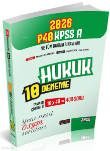 Savaş Yayınevi P48 KPSS A Grubu Hukuk 10 Deneme
