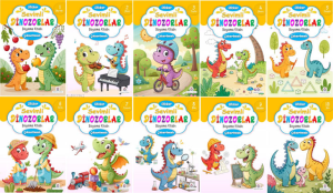 Sevimli Dinozorlar Boyama Kitabı (10 Kitap)
