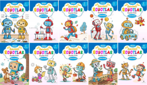 Sevimli Robotlar Boyama Kitabı (10 Kitap)