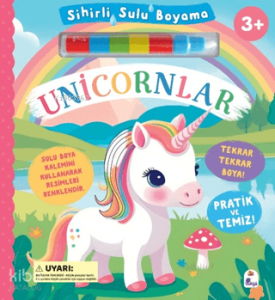 Sihirli Sulu Boyama - Unicornlar (Ciltli)