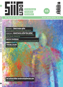 Şiirden İki Aylık Şiir Dergisi Sayı: 45 Ocak - Şubat 2018