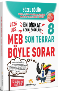 Sinan Kuzucu 2026 LGS Son Tekrar Sözel Soru Bankası