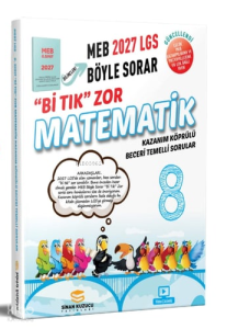 Sinan Kuzucu 8. Sınıf LGS Bi Tık Zor Matematik Soru Bankası