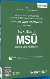 Sınav Yayınları MSÜ Tıpkı Basım Son 6 Yıl Çıkmış Soru Kitapçıkları