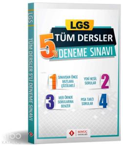 Sonuç Yayınları 8. Sınıf LGS Tüm Dersler 5 li Deneme Sınavı Sonuç 