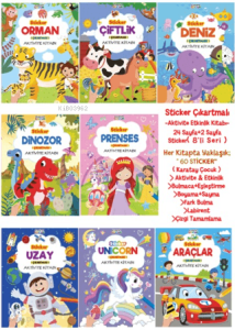 Sticker Çıkartmalı Aktivite Kitabı (8 Kitap)