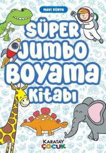 Süper Jumbo Boyama Kitabı-Mavi Dünya