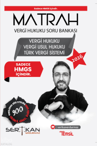 Temsil Kitap Matrah  HMGS Vergi Hukuku, Vergi Usul Hukuku  ve TVS Soru Bankası