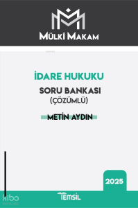 Temsil Kitap Mülkî Makam İdare Hukuku Soru Bankası (Çözümlü)