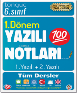 Tonguç Akademi 6. Sınıf Yazılı Notları 1. Dönem 1 ve 2. Yazılı