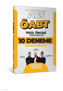 Tonyukuk Yayıncılık MEB AGS ÖABT Okul Öncesi Öğretmenliği Tamamı Çözümlü 10 Deneme Sınavı