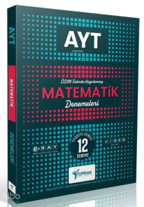 Toprak Yayınları YKS AYT Matematik RAY 12 Deneme Türkiye Geneli Çözümlü