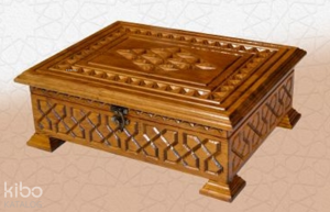 TS033-Ahşap Orta Boy Kuran-I Kerim Kutusu-Oymalı