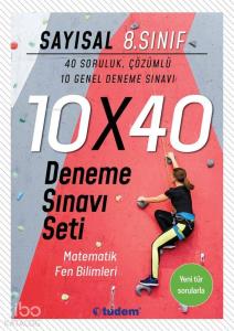 Tudem Yayınları 8. Sınıf LGS Sayısal 10x40 Deneme Sınavı Seti Tudem 