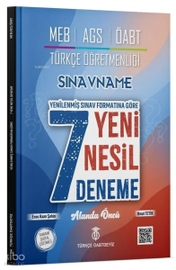 Türkçe Öabtdeyiz MEB-AGS Türkçe Öğretmenliği Sınavname 7 Deneme Çözümlü