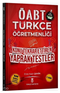 Türkçe Öabtdeyiz Öabt Türkçe Öğretmenliği Yaprak Testler - Enes Kaan Şahin Türkçe Öabtdeyiz