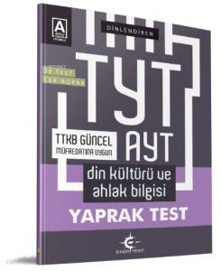 Tyt Ayt Dinlendiren Din Kültürü Yaprak Test