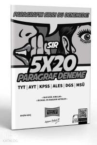 TYT AYT KPSS ALES DGS MSÜ Sır 5x20 Paragraf Deneme
