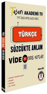 TYT Türkçe Sözcükte Anlam Vİdeo Ders Notları Tasarı Eğitim Yayınları