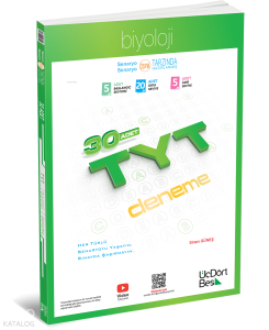 ÜçDörtBeş Yayınları TYT Biyoloji 30’lu Deneme