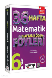 Yargı Ders Arkadaşım 6. Sınıf Matematik 36 Haftalık Ödev Föyleri