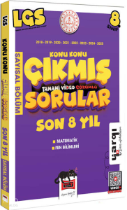 Yargı Ders Arkadaşım 8.Sınıf LGS 2018-2025 Konu Konu Son 8 Yıl Çıkmış Sorular Sayısal Bölüm