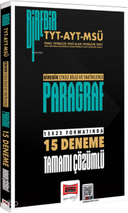 Yargı Yayınları 2026 Birebir TYT-AYT-MSÜ Paragraf Tamamı Çözümlü 15 Deneme Sınavı