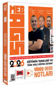 Yargı Yayınları 2026 MEB-AGS Eğitimin Temelleri ve Türk Milli Eğitim Sistemi Video Ders Notları