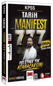Yargı Yayınları KPSS Tarih Manifest Serisi 777 Soruda Tamamı Video Çözümlü Tekrar Kitabı