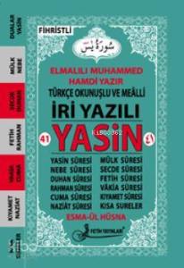 Yasin Türkçe Okunuşlu ve Mealli (İri Yazılı-Cep Boy-Kod:f024)